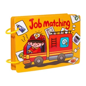 Carte Montessori cu abtibilduri reutilizabile – Busy Book educativ cu 8 pagini interactive, 21x14 cm